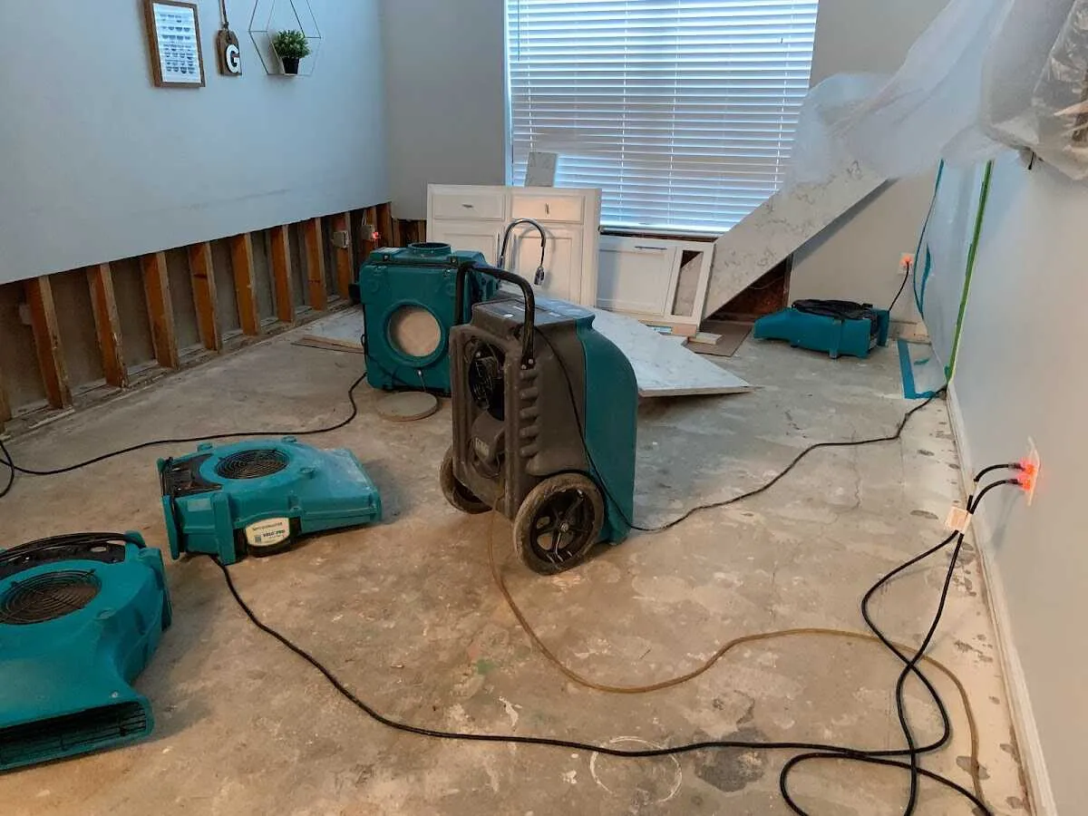 Dehumidifier in flood-cut room for Water Extraction & Removal in Elizabethton